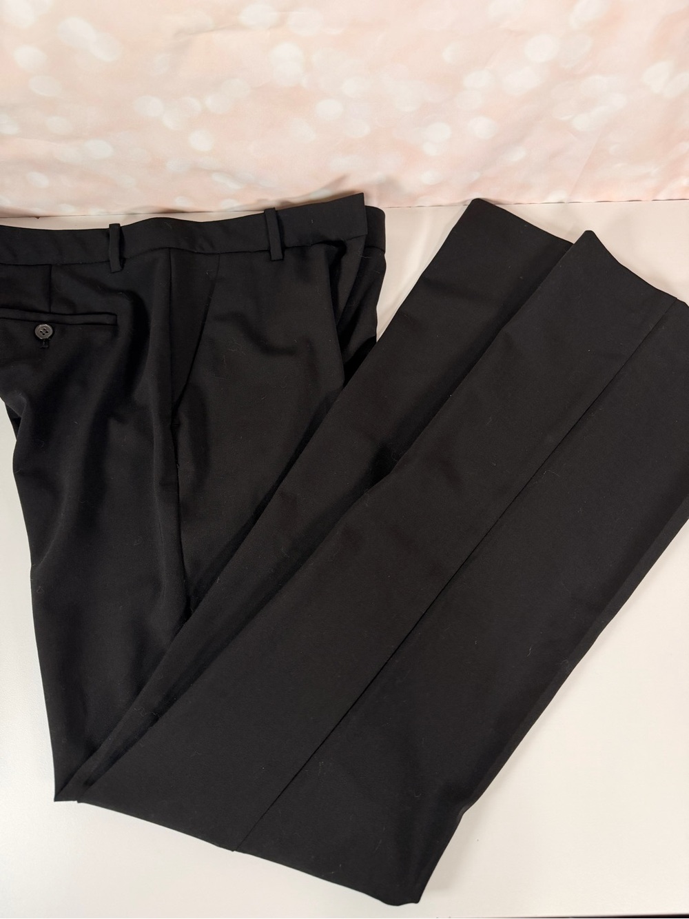 THEORY Black Pleated Trousers Size 8